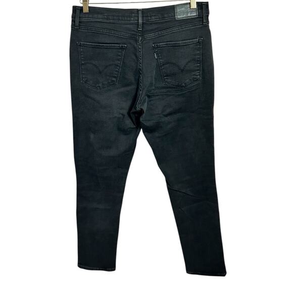Women's Levis 311 Shaping Skinny Black Jeans Sz 30 Stretch 28" Inseam Mid-Rise - Picture 5 of 6